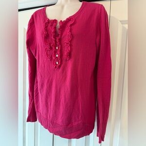 Gap magenta pink cashmere blend lightweight sweater large L